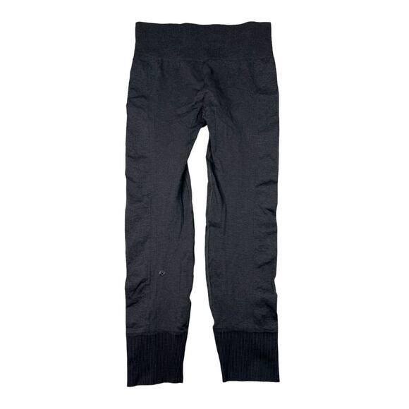 Lululemon Ebb to Street Seamless Pants Mid Rise Heather Black Gray Womens 10 - Picture 3 of 10